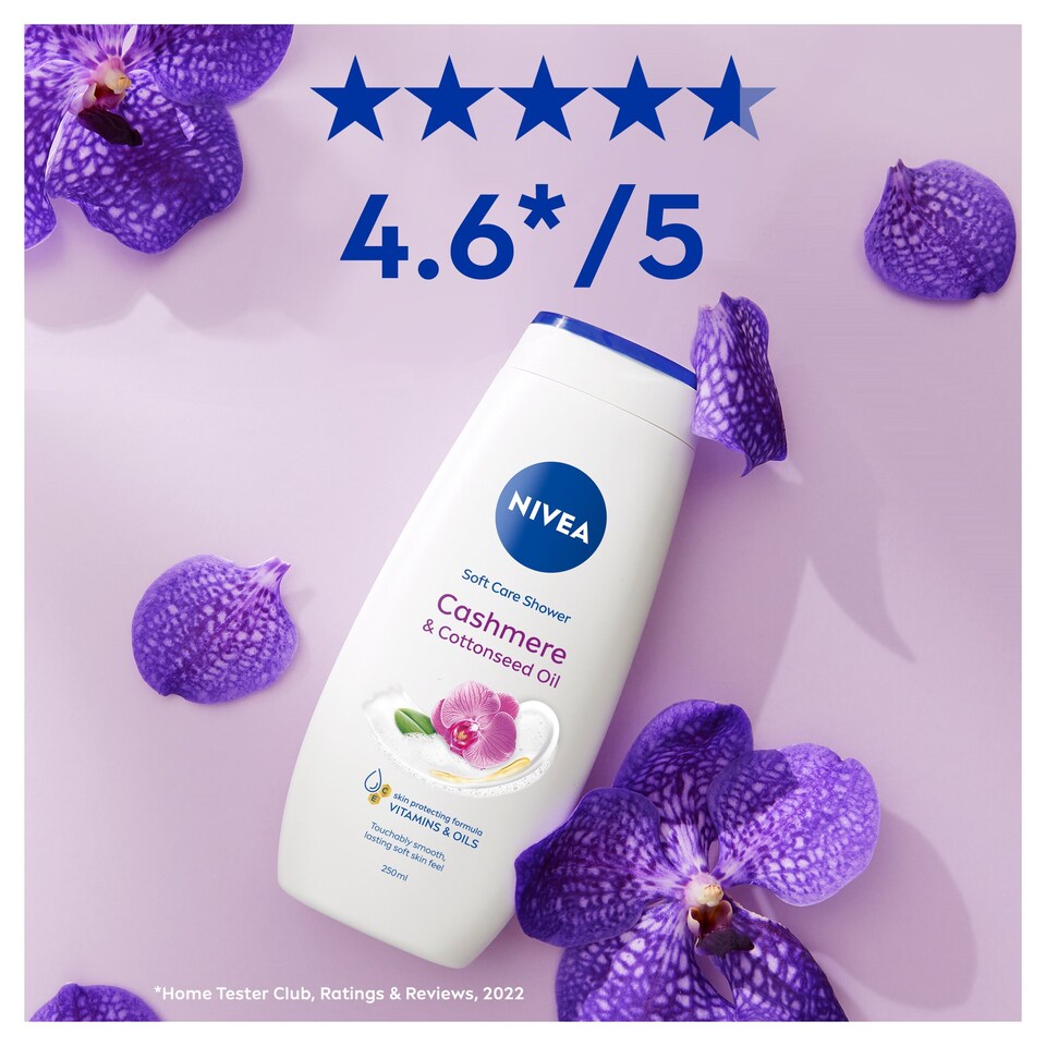 NIVEA Cashmere & Cotton Seed Oil Shower Cream 250ml (PACK - 6)