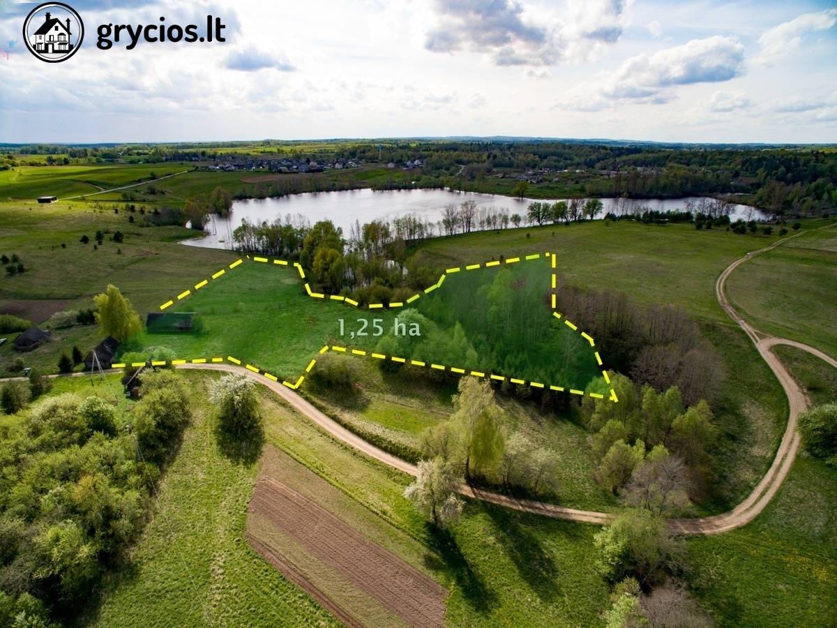 Trakų raj., Raipolio k., prie Dapų ež. paduodamas 1,326 ha sklypas su pastatais