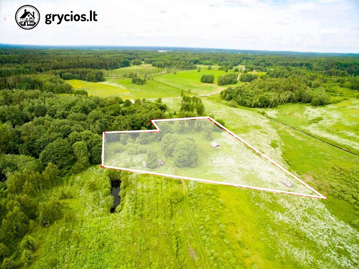 Ignalinos raj., Jurgėnų kaime, parduodama 1,72 ha buvusi sodyba