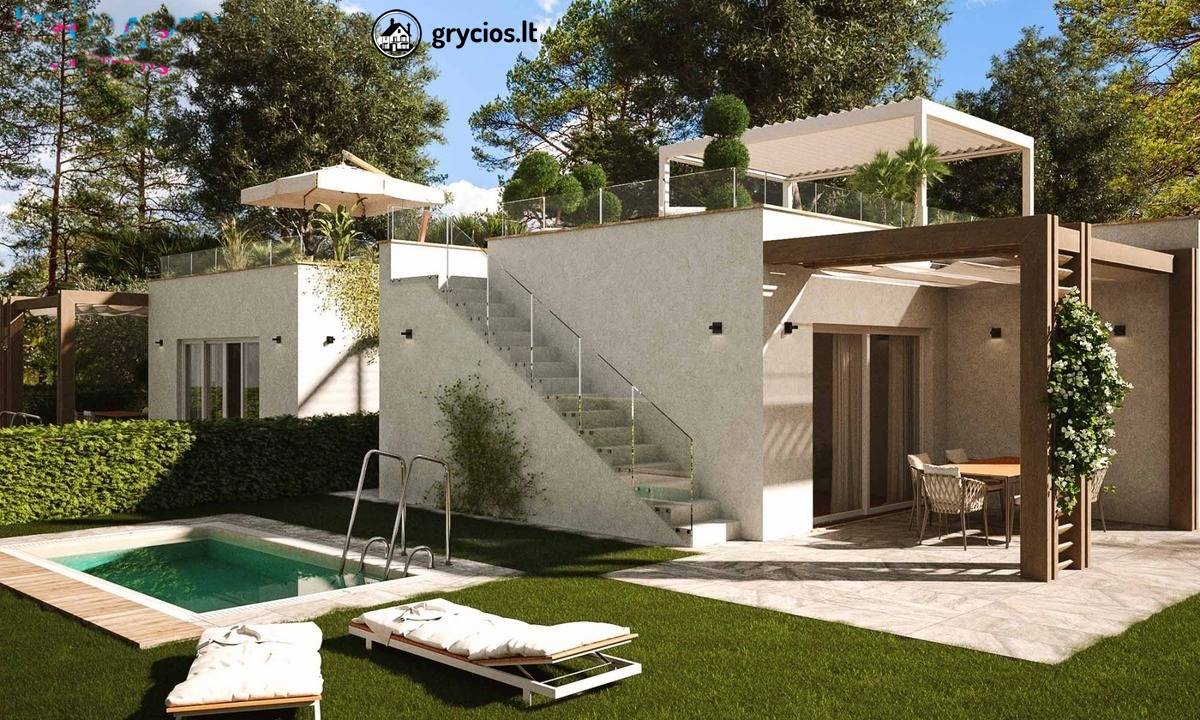 Italijoje, Apulijos reg., Castellaneta Marina kurorto pakrantėje parduodama 159 m² vila su oranžerija ant stogo 