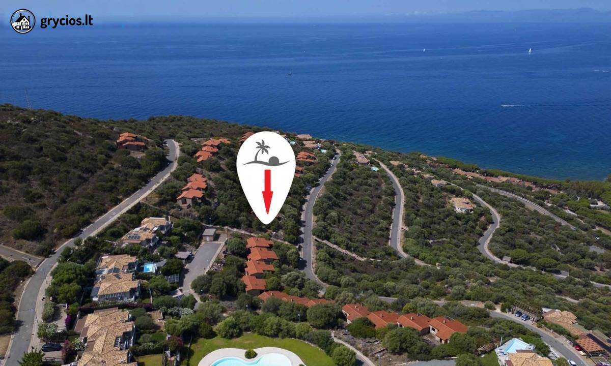 Italijoje, Sardinijoje, parduodama 102,28 kv.m. vila PARADISE su vaizdu į jūrą