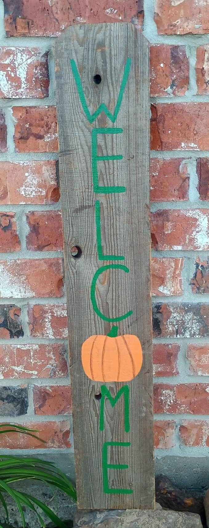 Pumpkin Welcome Sign