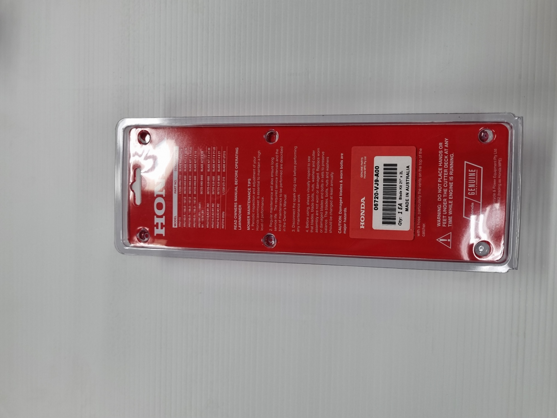 Honda 21" HRU216 Blade LoLift 06720VJ9A00