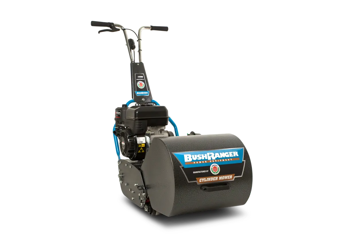 Bushranger Protea SI355 6 Blade HC Rubber, 14" (355 mm) Cut, Cylinder Reel Mower Fitted With A Briggs & Stratton 4 hp Engine