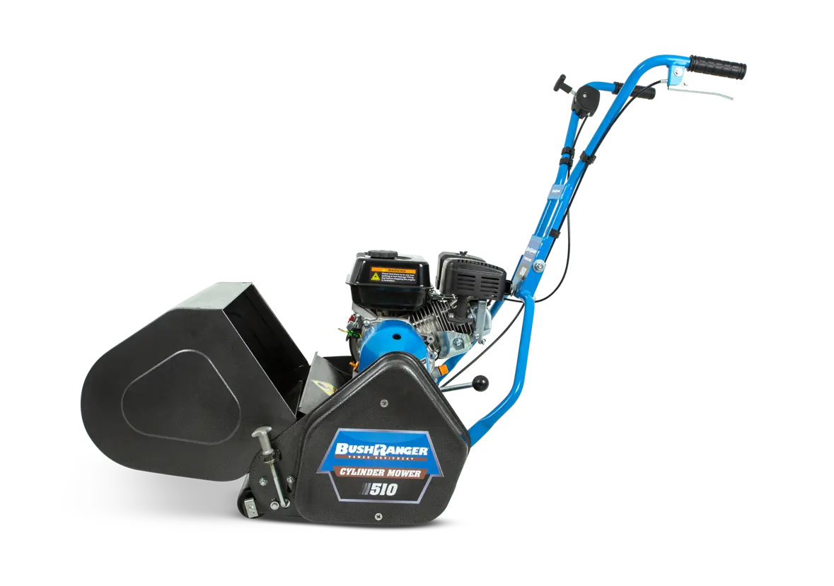 Bushranger 510CM Cylinder Mower 6 Blade Split Rear Roller Loncin Engine