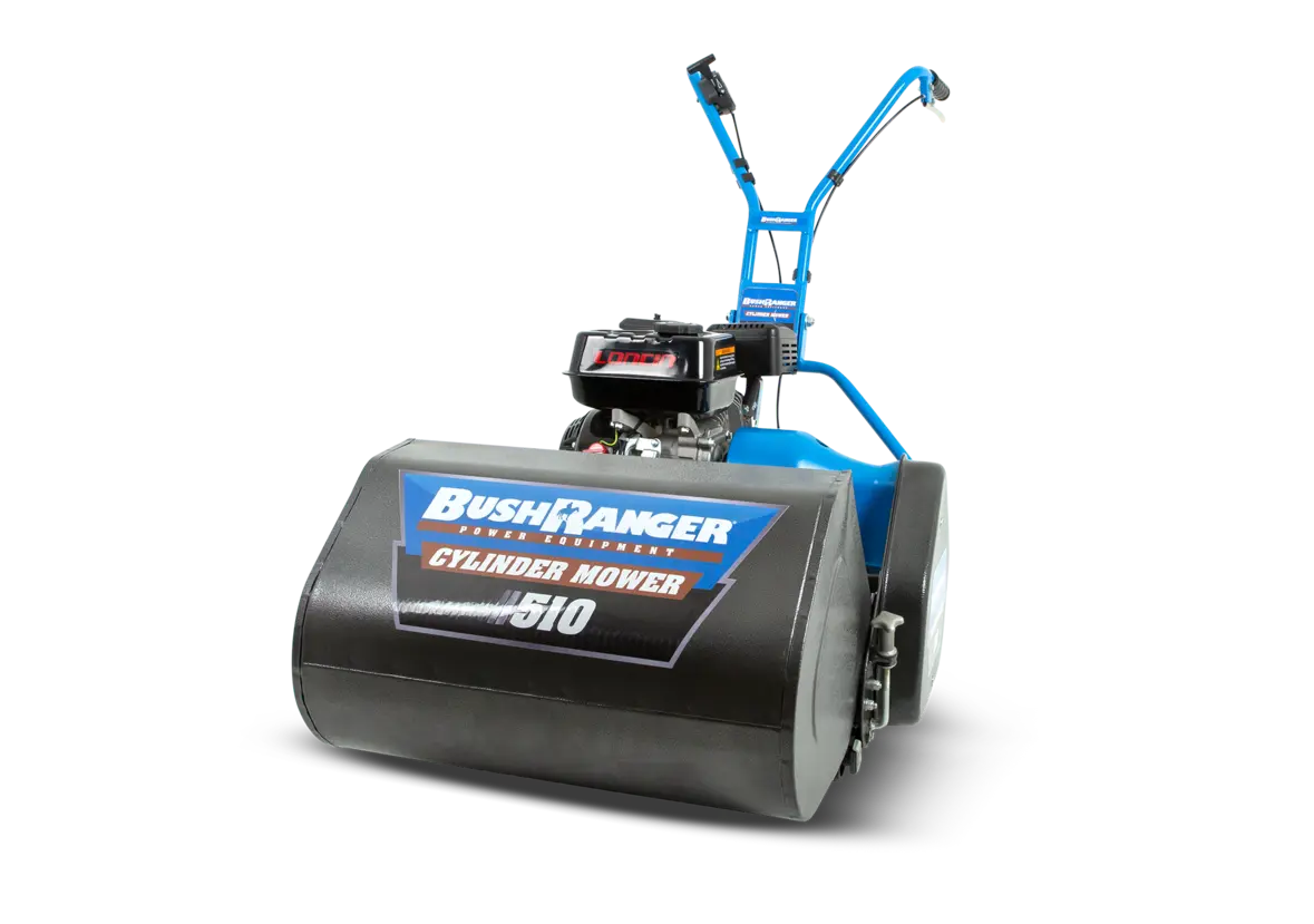 Bushranger 510CM Cylinder Mower 6 Blade Split Rear Roller Loncin Engine