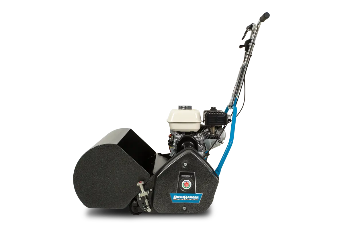 Bushranger Protea SI630GC 9 Blade Low Cut Smooth, 25" (630 mm) Cut, Greens Cylinder Reel Mower Fitted With a Honda 5 hp Engine and Click Adjusters
