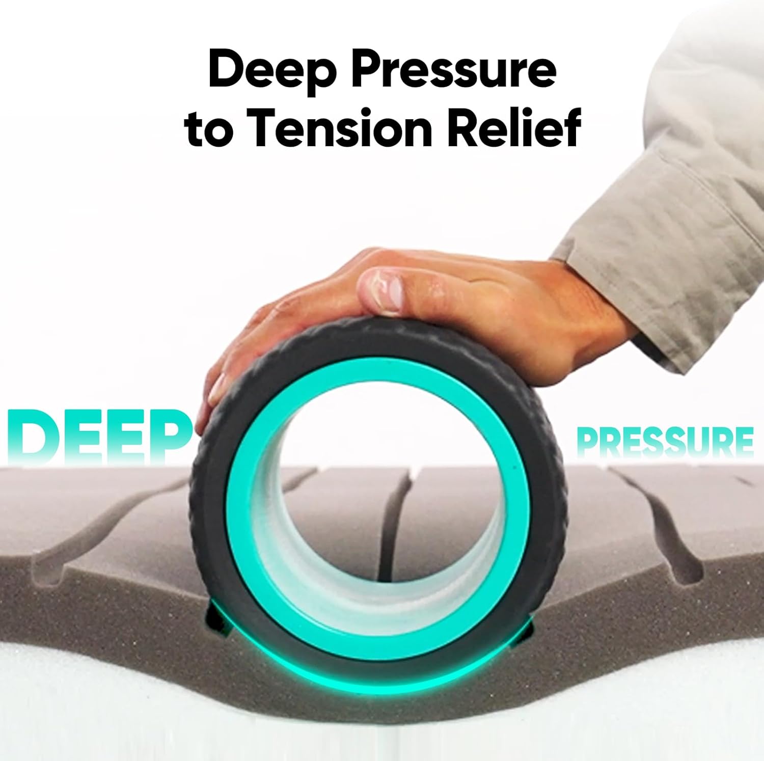 FitBeast Back Roller, Yoga Wheel, (6'', Blue)