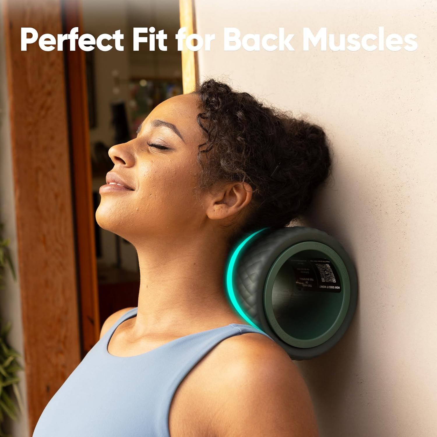 FitBeast Back Roller, Yoga Wheel, (6'', Blue)