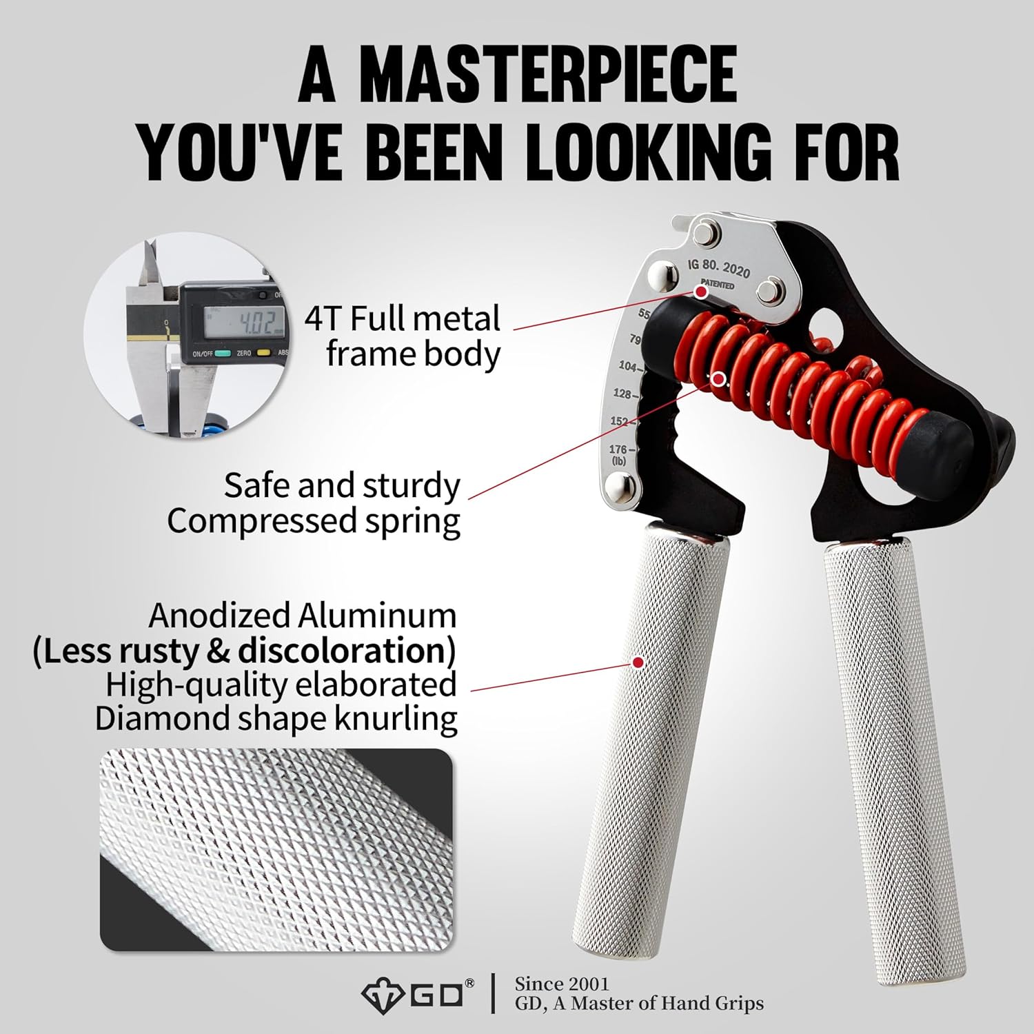 GD Iron Grip Hand Grip Strengthener