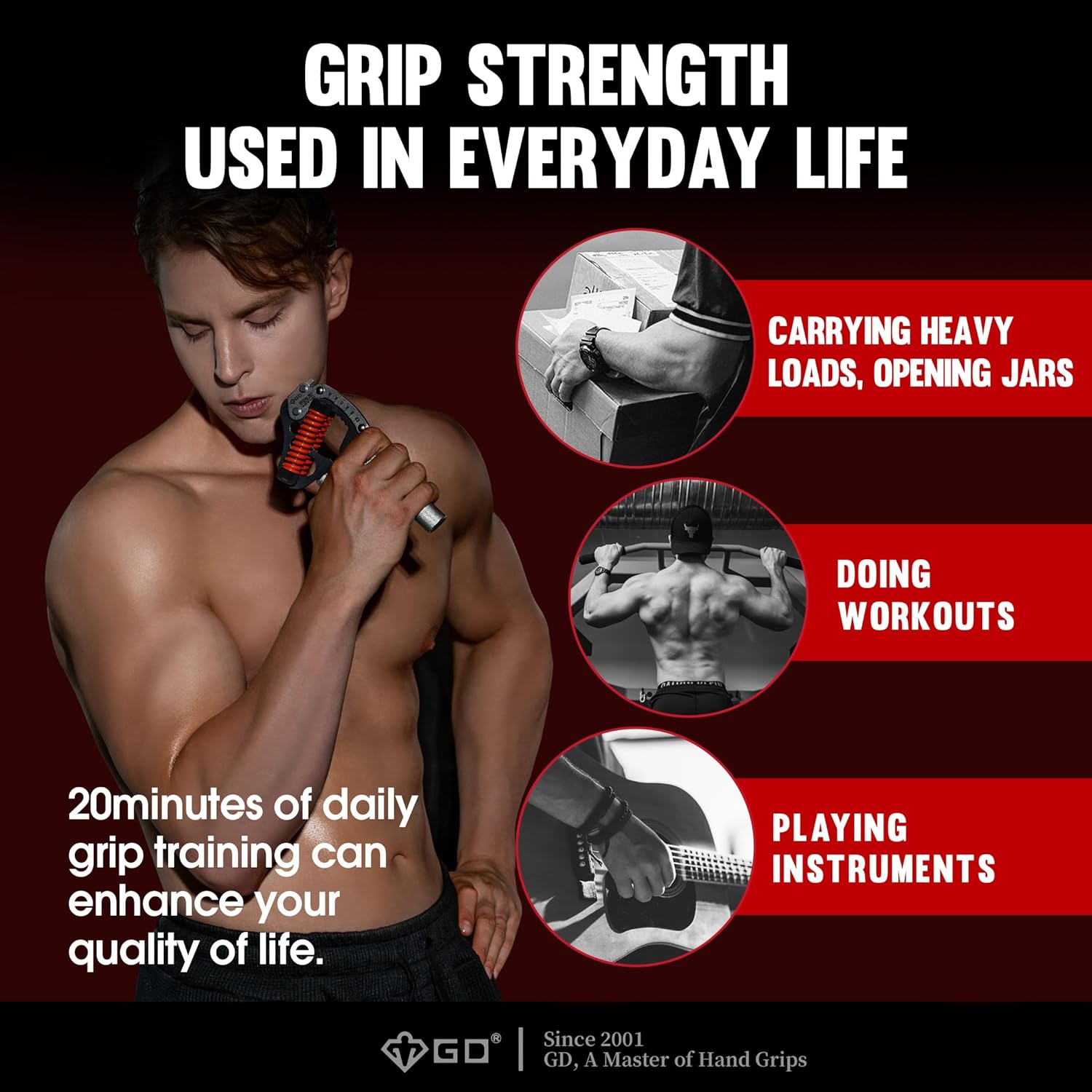 GD Iron Grip Hand Grip Strengthener