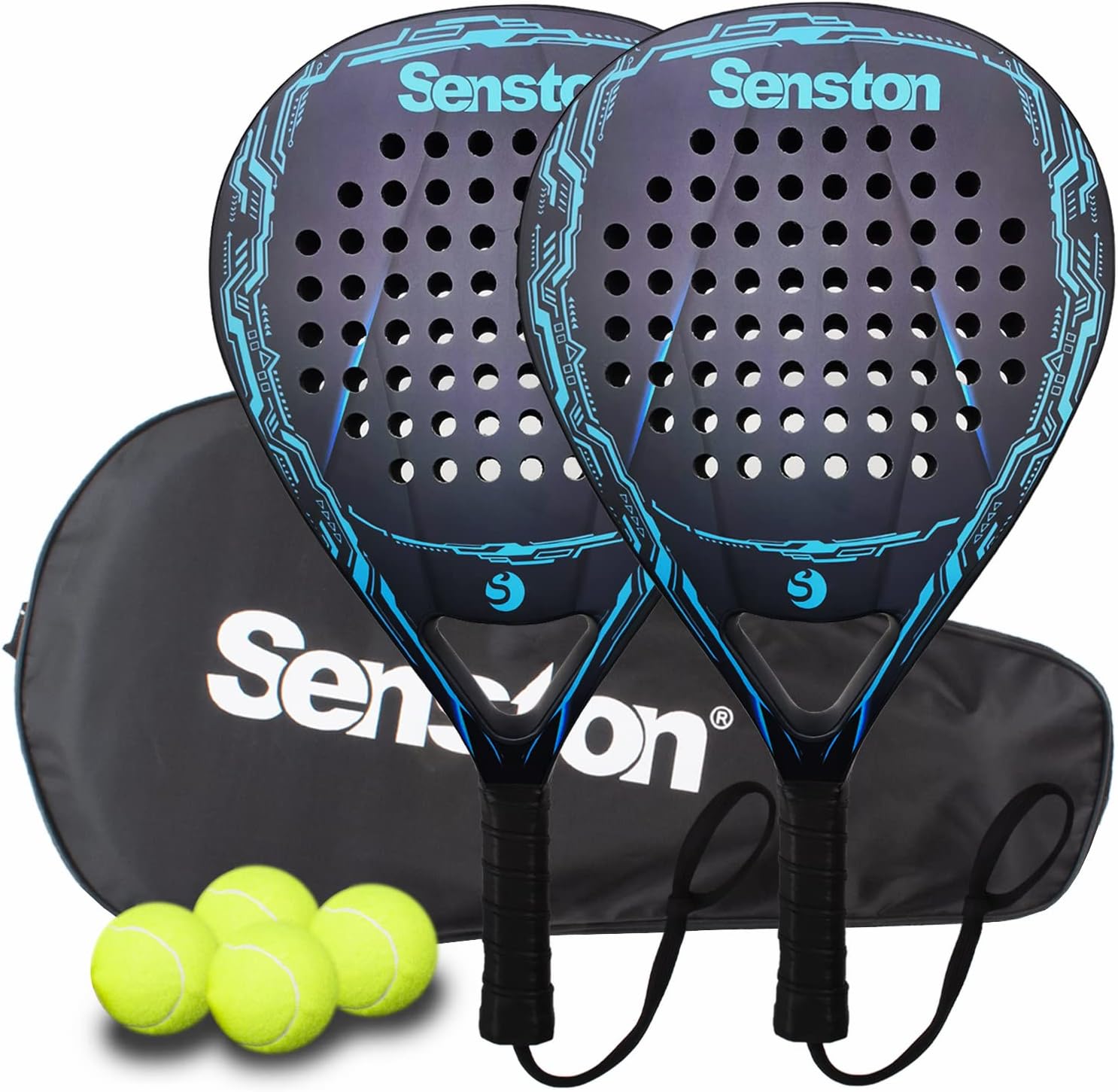 Senston Paddle Tennis Racket Carbon-Fiber Surface