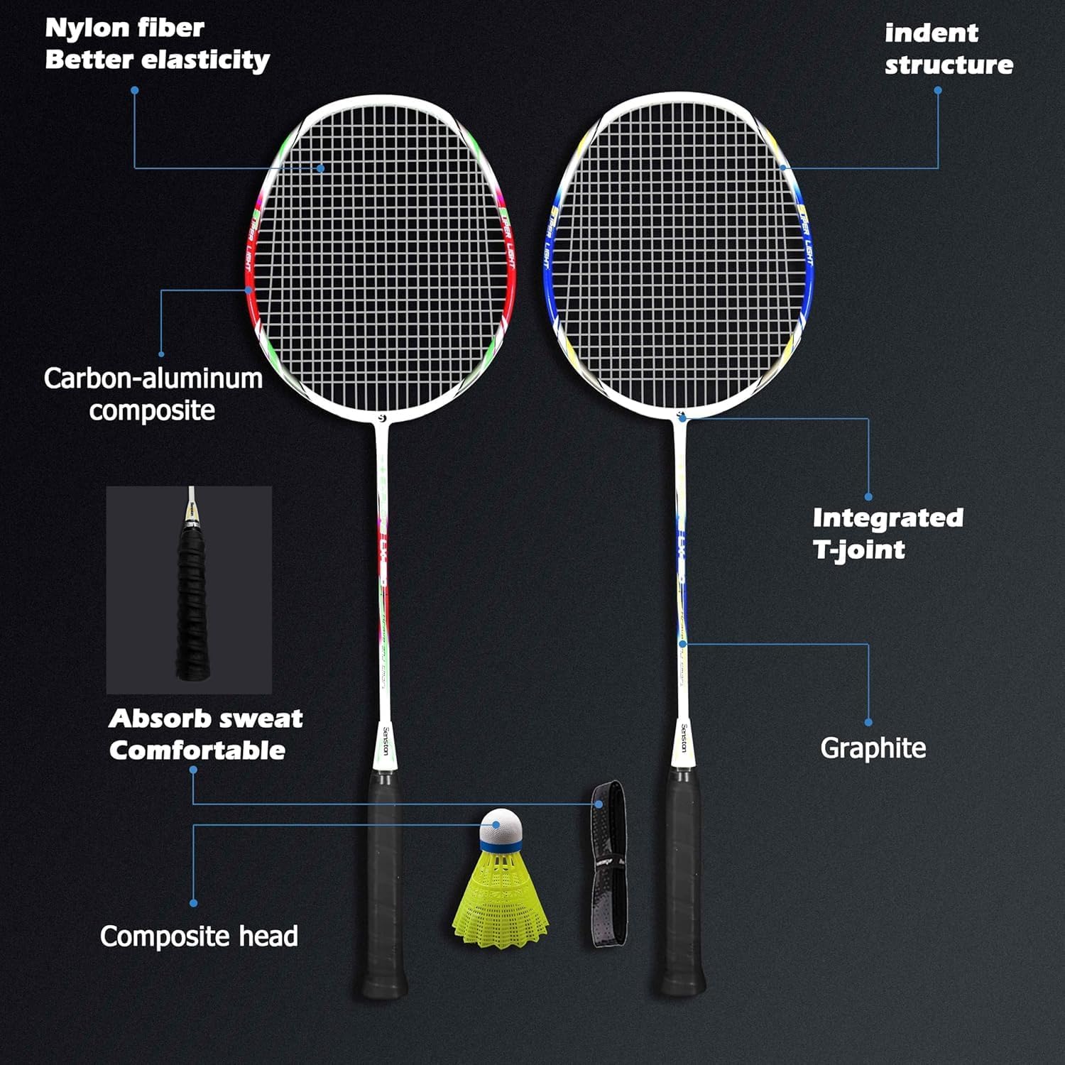 Senston Badminton Rackets Set of 2