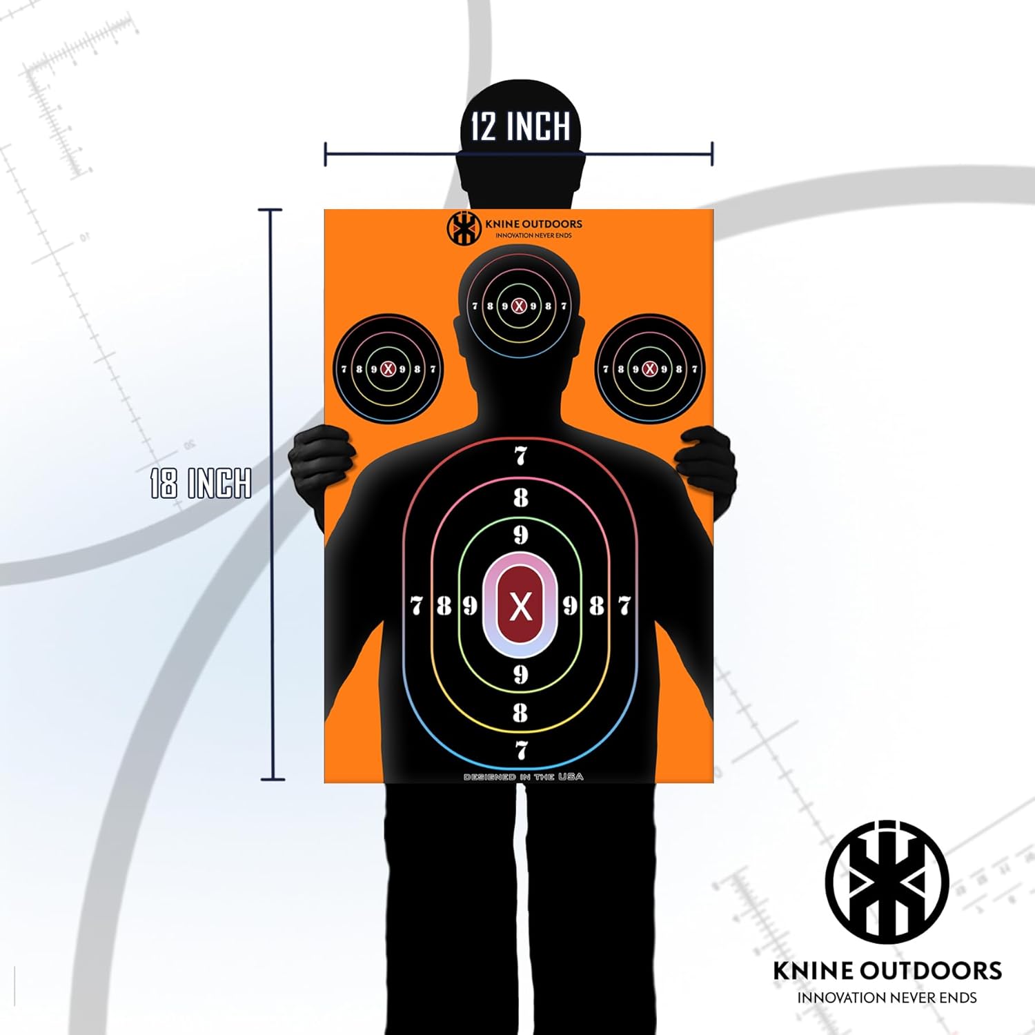 KNINE OUTDOORS Shooting Targets Paper, 12 x18 inch