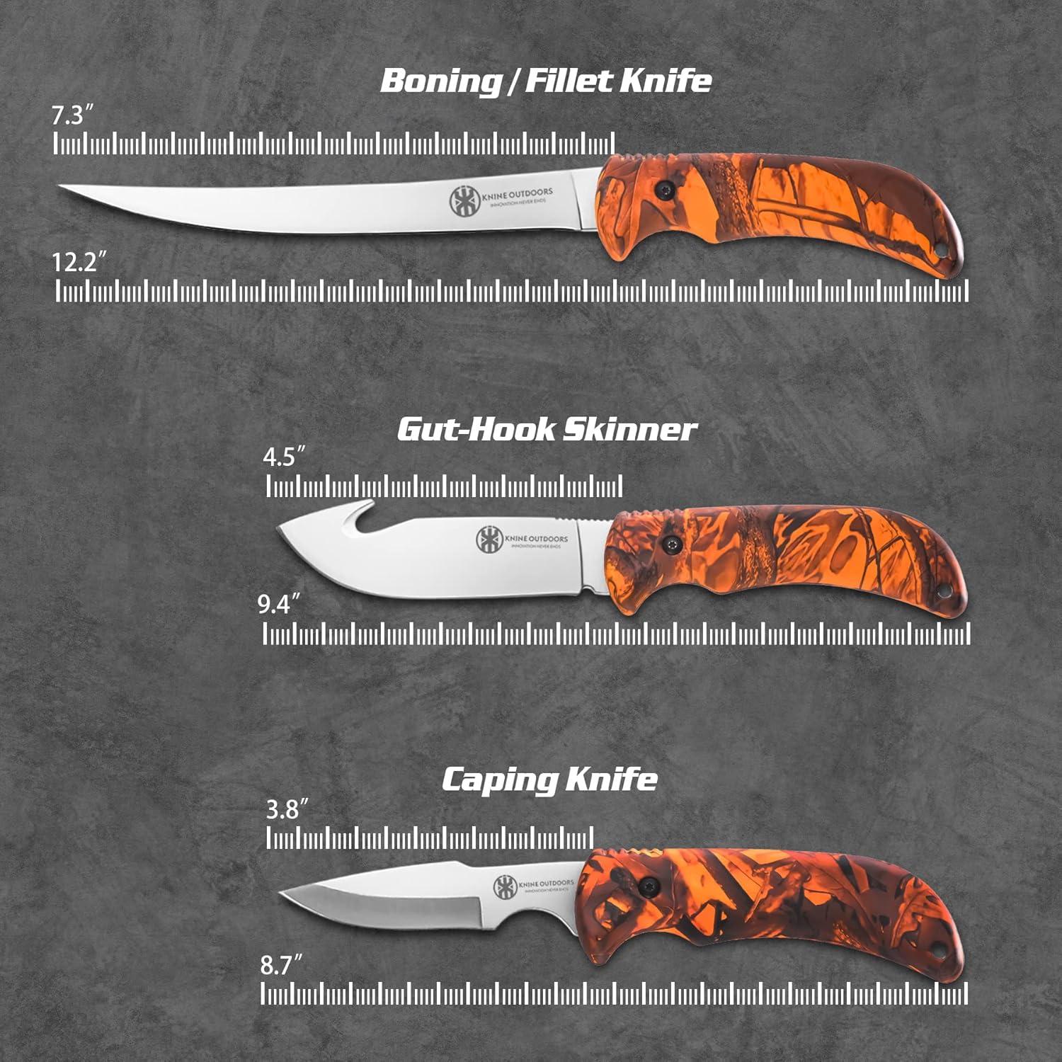 KNINE OUTDOORS Hunting Deer Knife Set