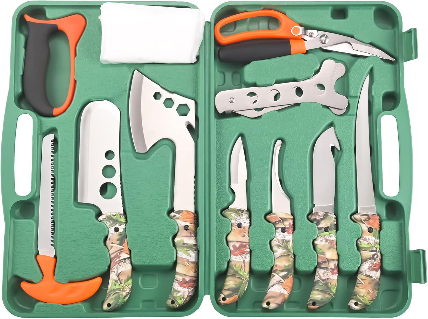 KNINE OUTDOORS Hunting Deer Knife Set- 12 pieces