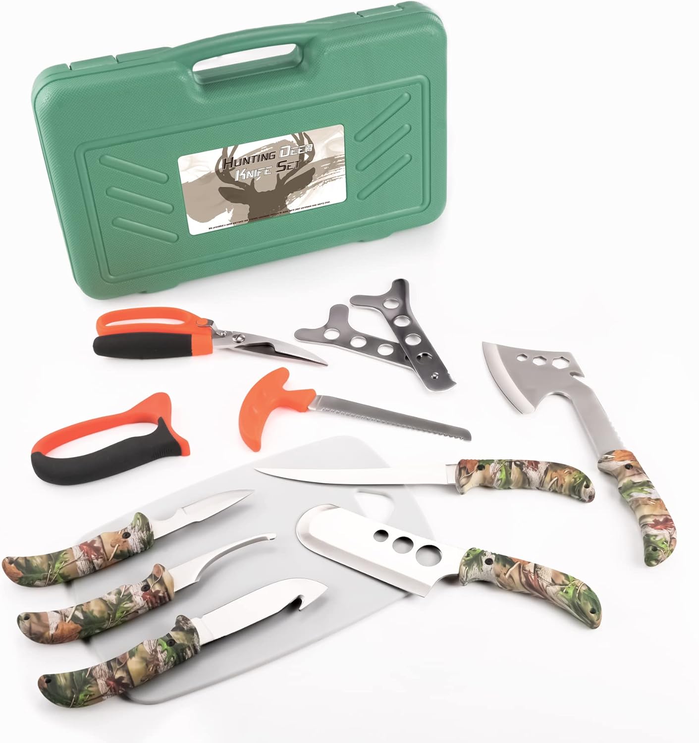 KNINE OUTDOORS Hunting Deer Knife Set- 12 pieces
