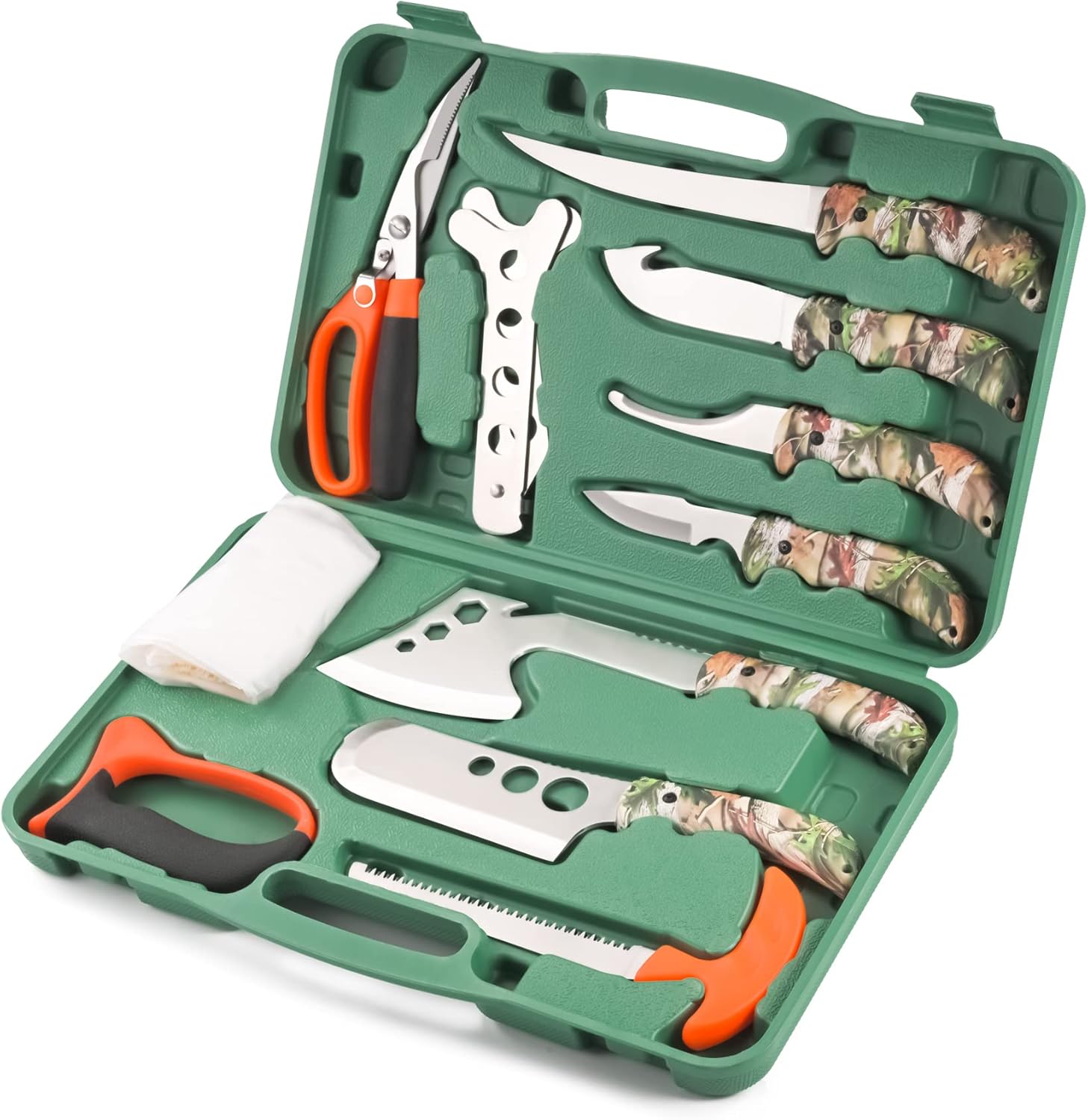 KNINE OUTDOORS Hunting Deer Knife Set- 12 pieces