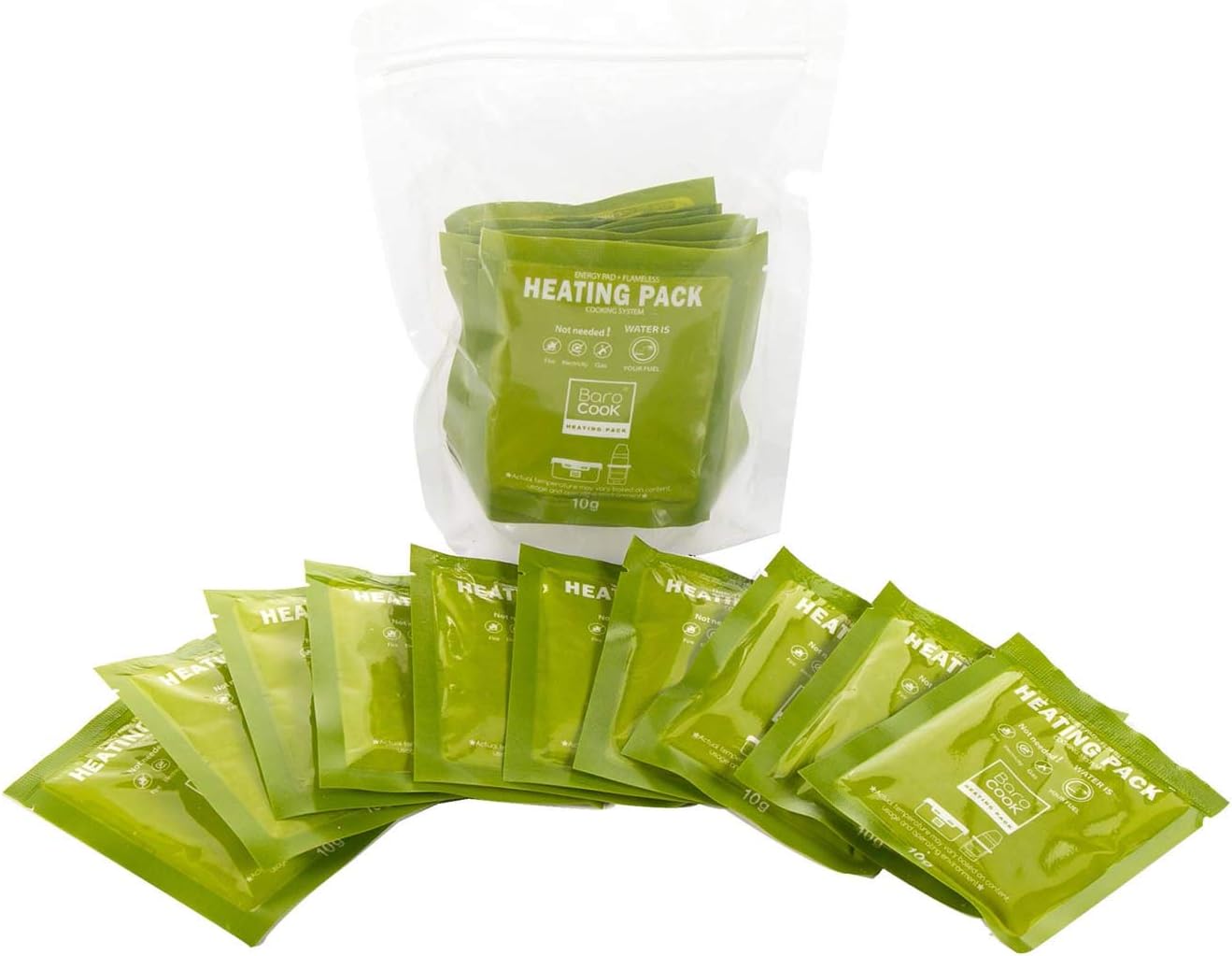 BP-010 Barocook Flameless Heating Packs for Baby Food & Milk 10g (10pcs) 