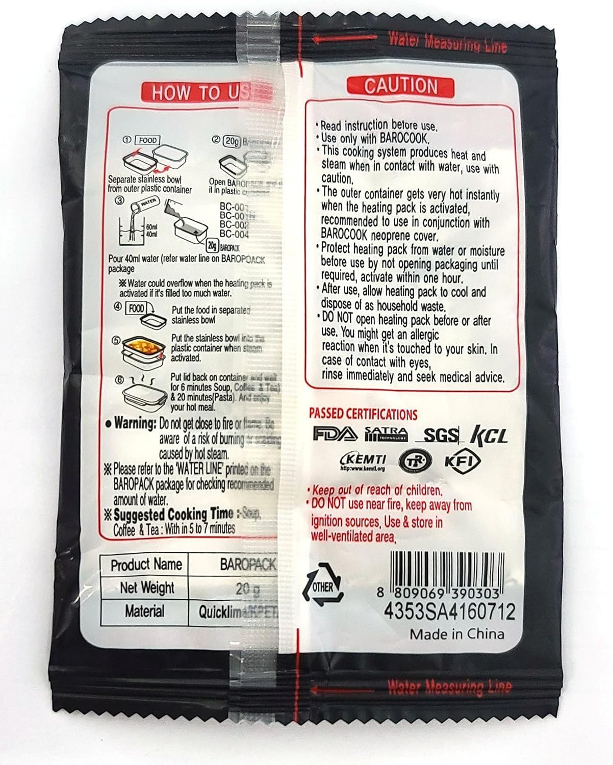 BP-003 Barocook Baropack Flameless Heating Packs 80g (10pcs) 