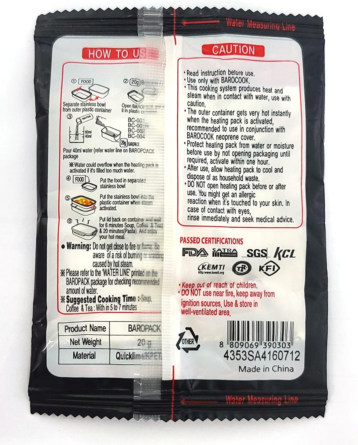 BP-001 Barocook Baropack Flameless Heating Packs 20g (10pcs)