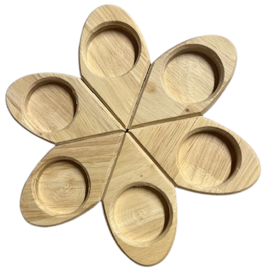 Support bougies en bois