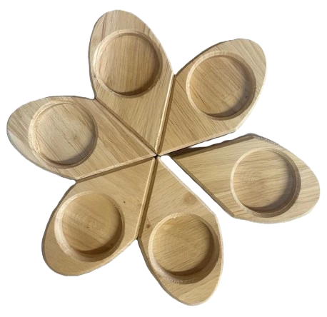 Support bougies en bois