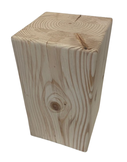 Tabouret d'appoint en bois massif 20x20 cm