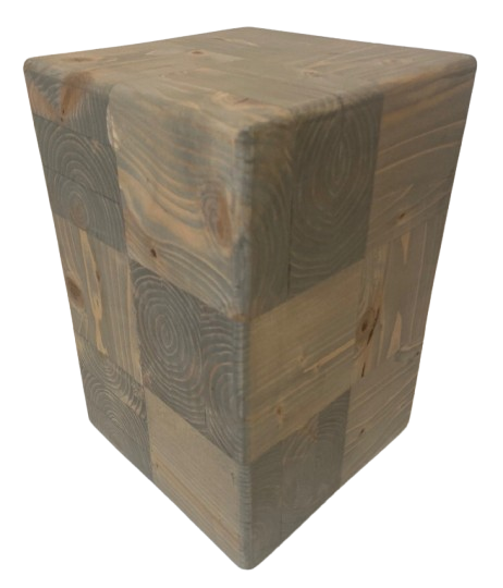 Tabouret " Cube" en bois 
