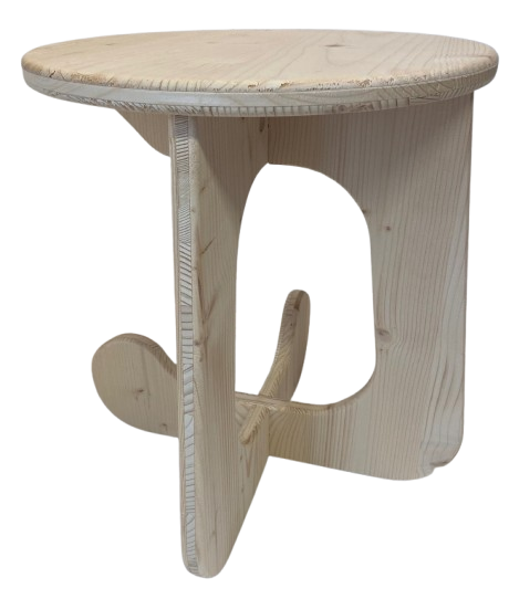 Table d'appoint 2 pieds arrondis