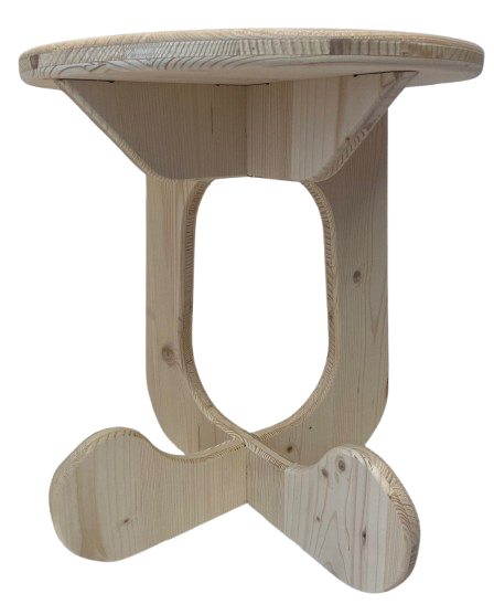 Table d'appoint 2 pieds arrondis