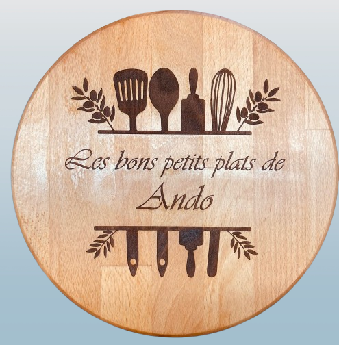 Plateau apéritif en bois hêtre
