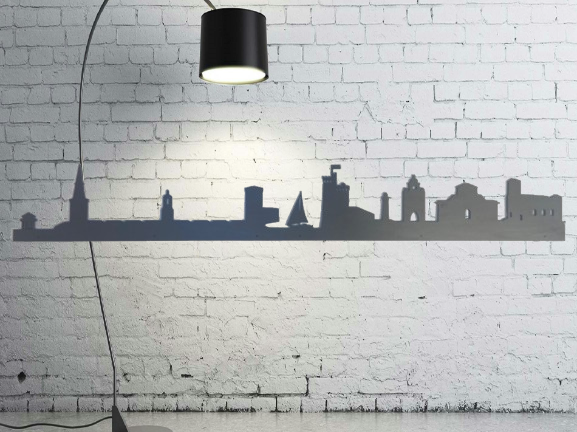Décoration Murale en Bois Skyline La Rochelle