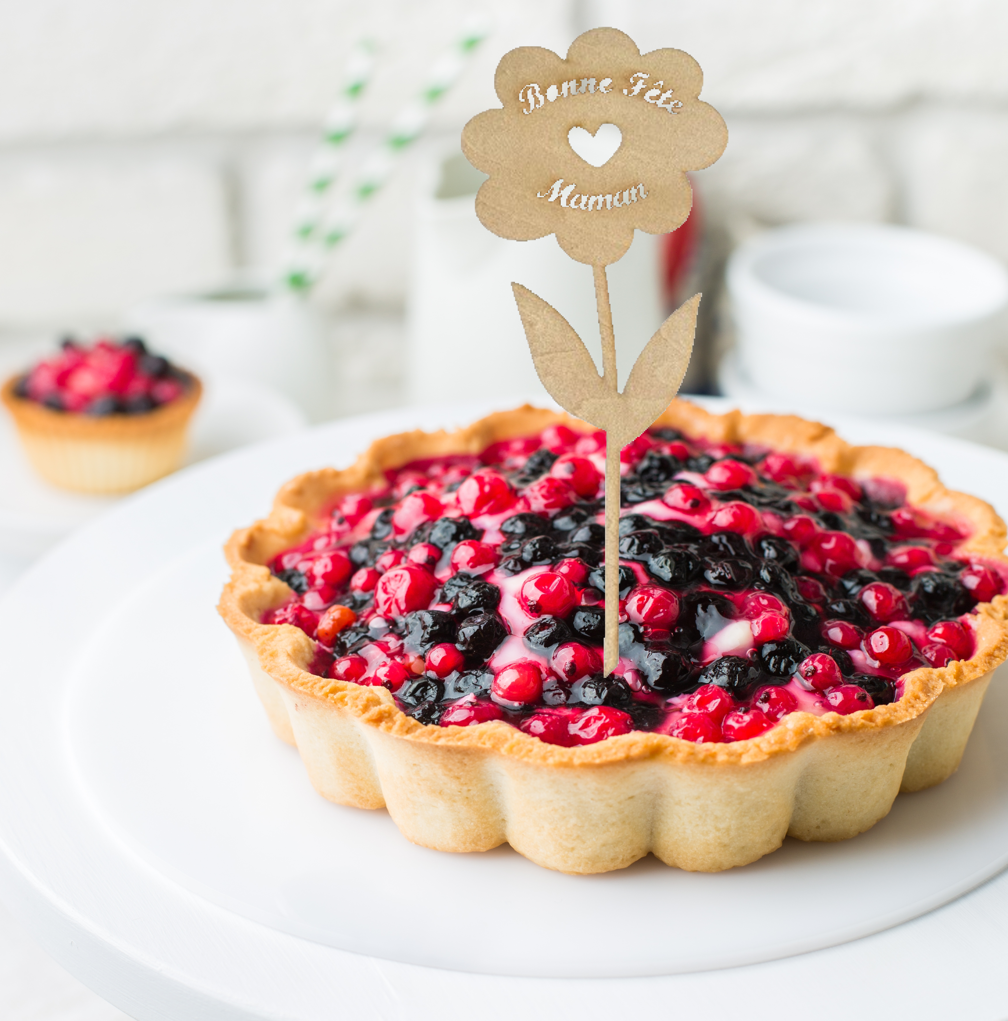 Spécial Fête de mère: Fleur à piquer bois
