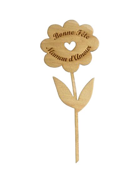 Spécial Fête de mère: Fleur à piquer bois