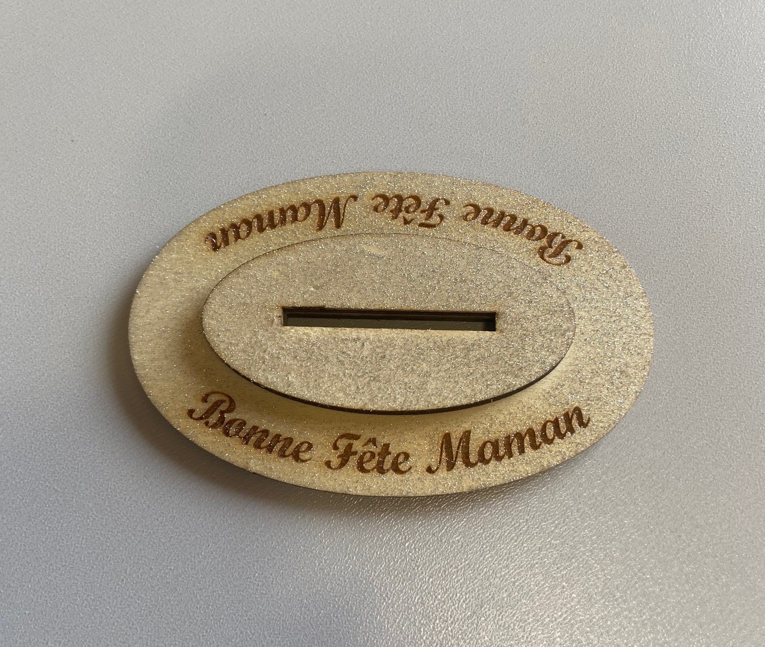 Spécial Fête de mère: Fleur sur socle en bois couleur