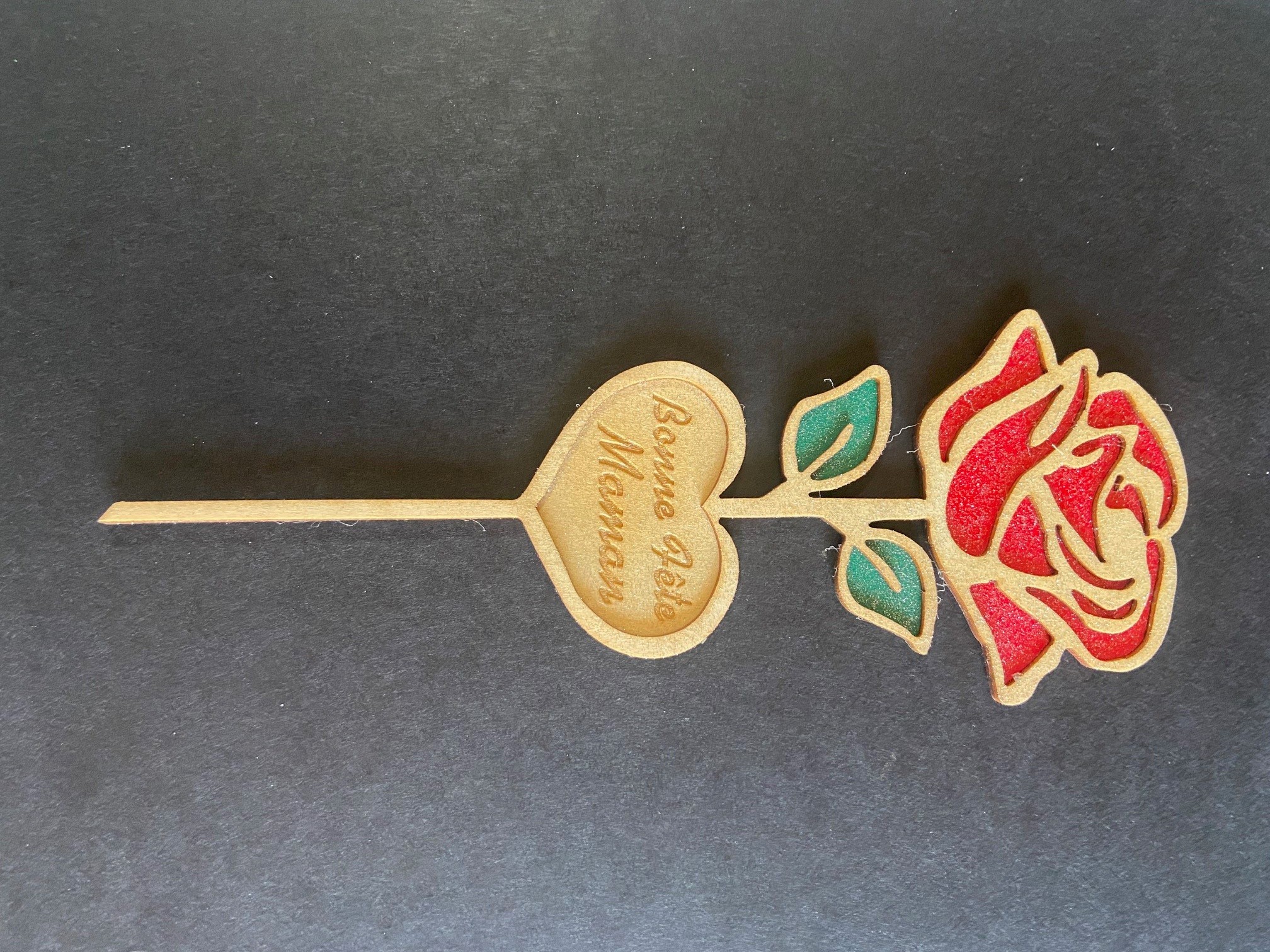 Spécial Fête de mère: Fleur à piquer bois couleur