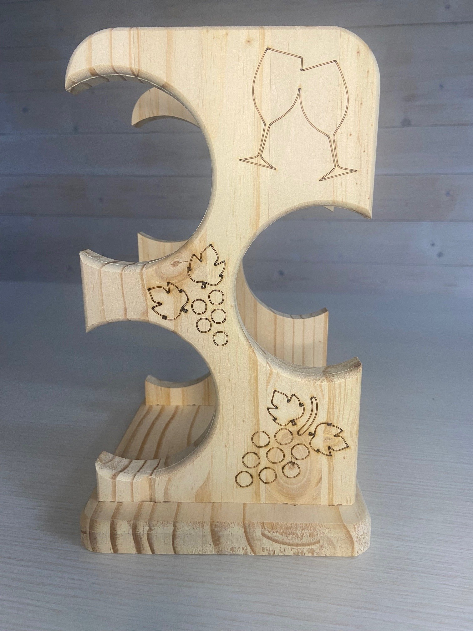 Porte 3 bouteilles "Grappe"