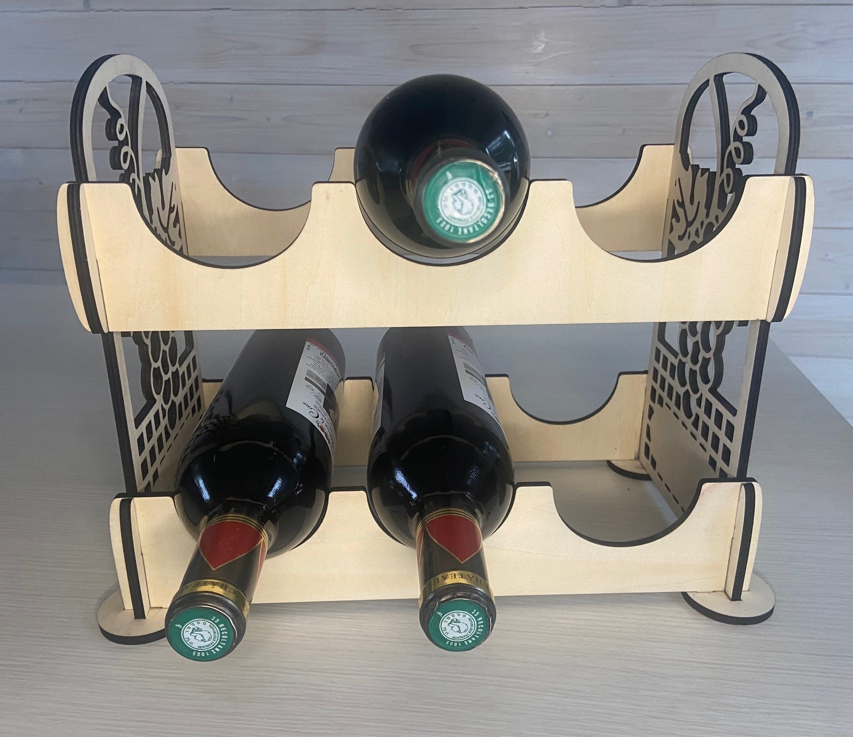 Porte 6 bouteilles "Laser"