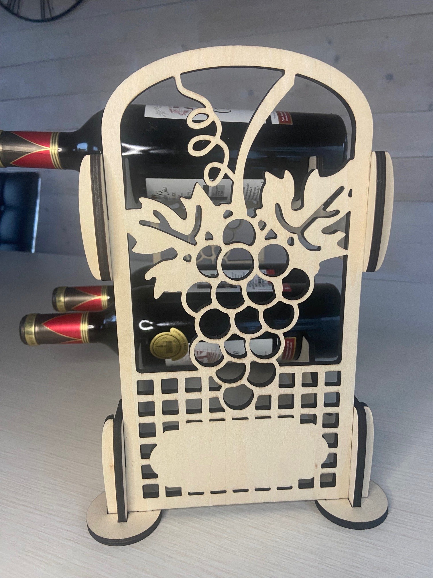 Porte 6 bouteilles "Laser"