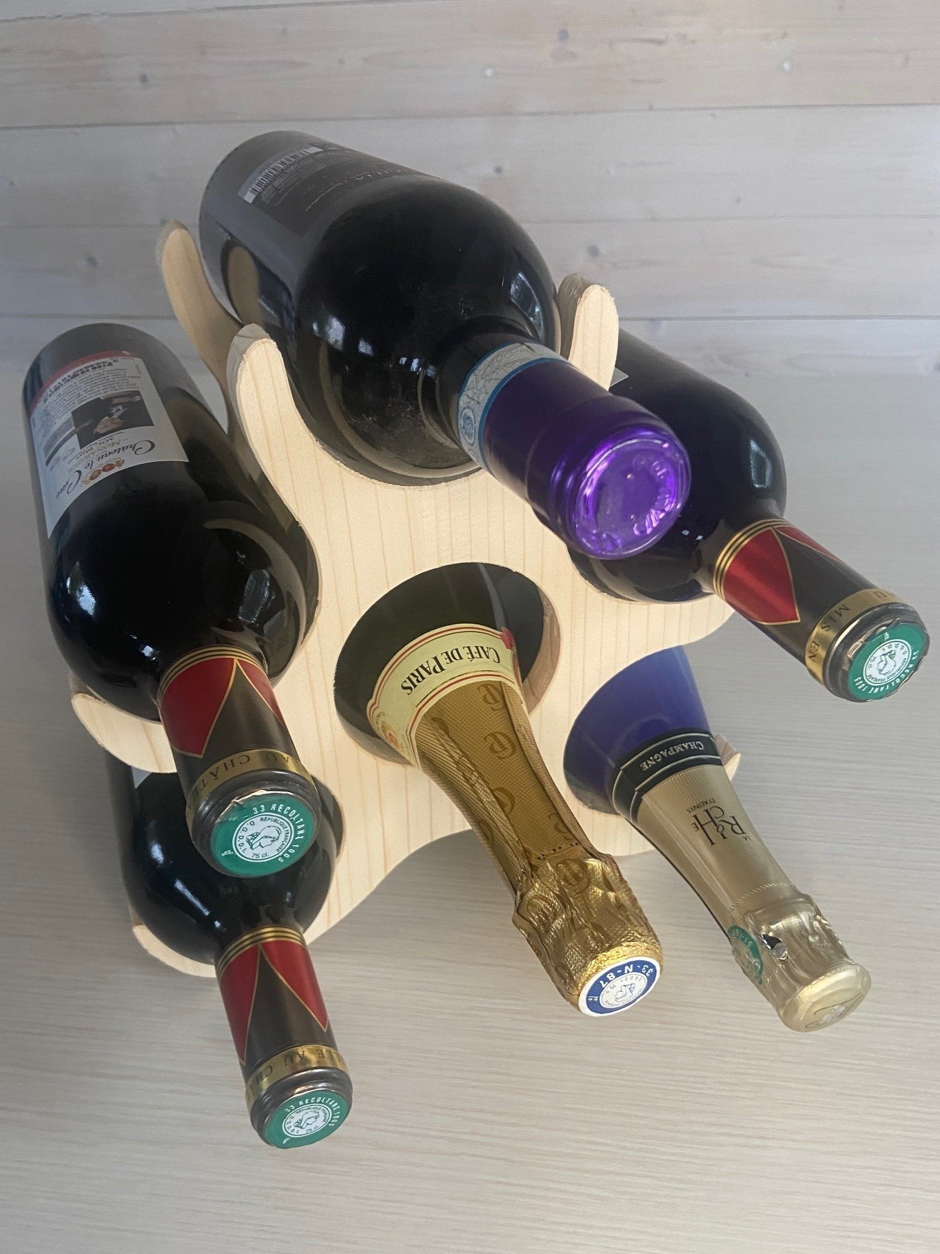 Porte 6 bouteilles "Etoile"