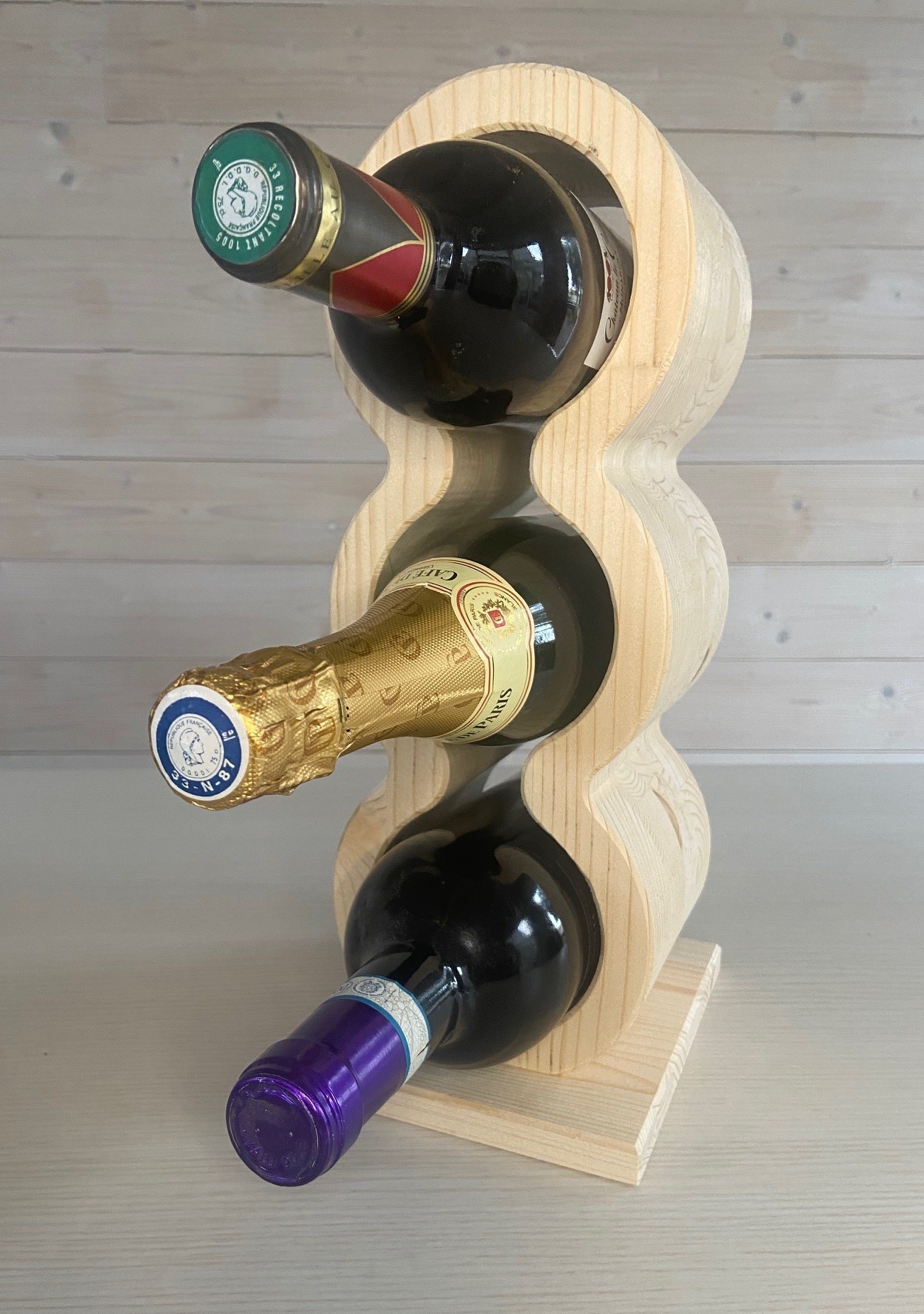 Porte 3 ou 4 bouteilles "Moun"