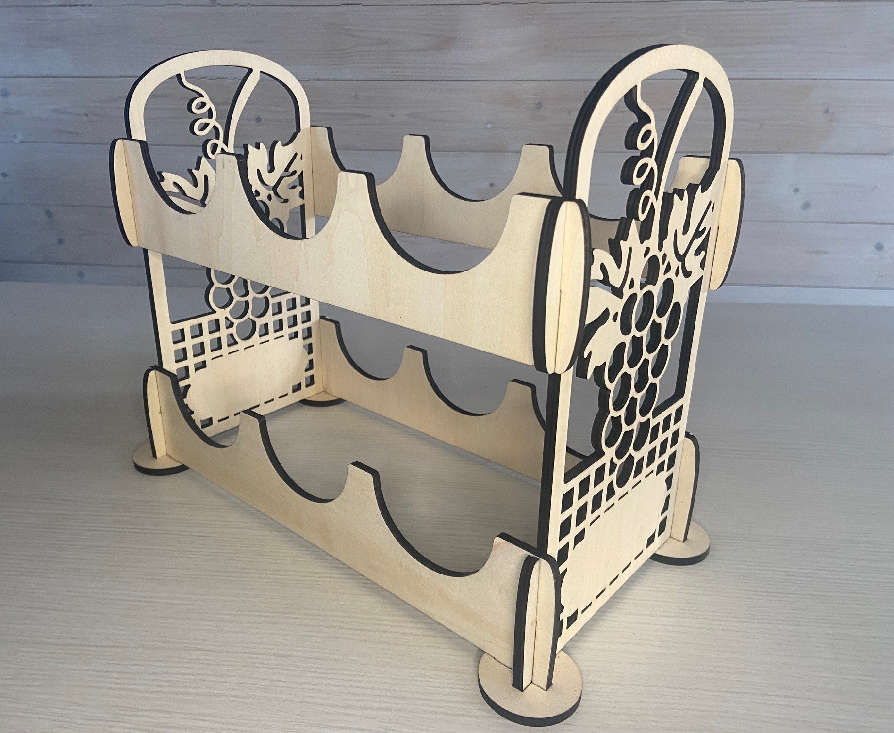 Porte 6 bouteilles "Laser"