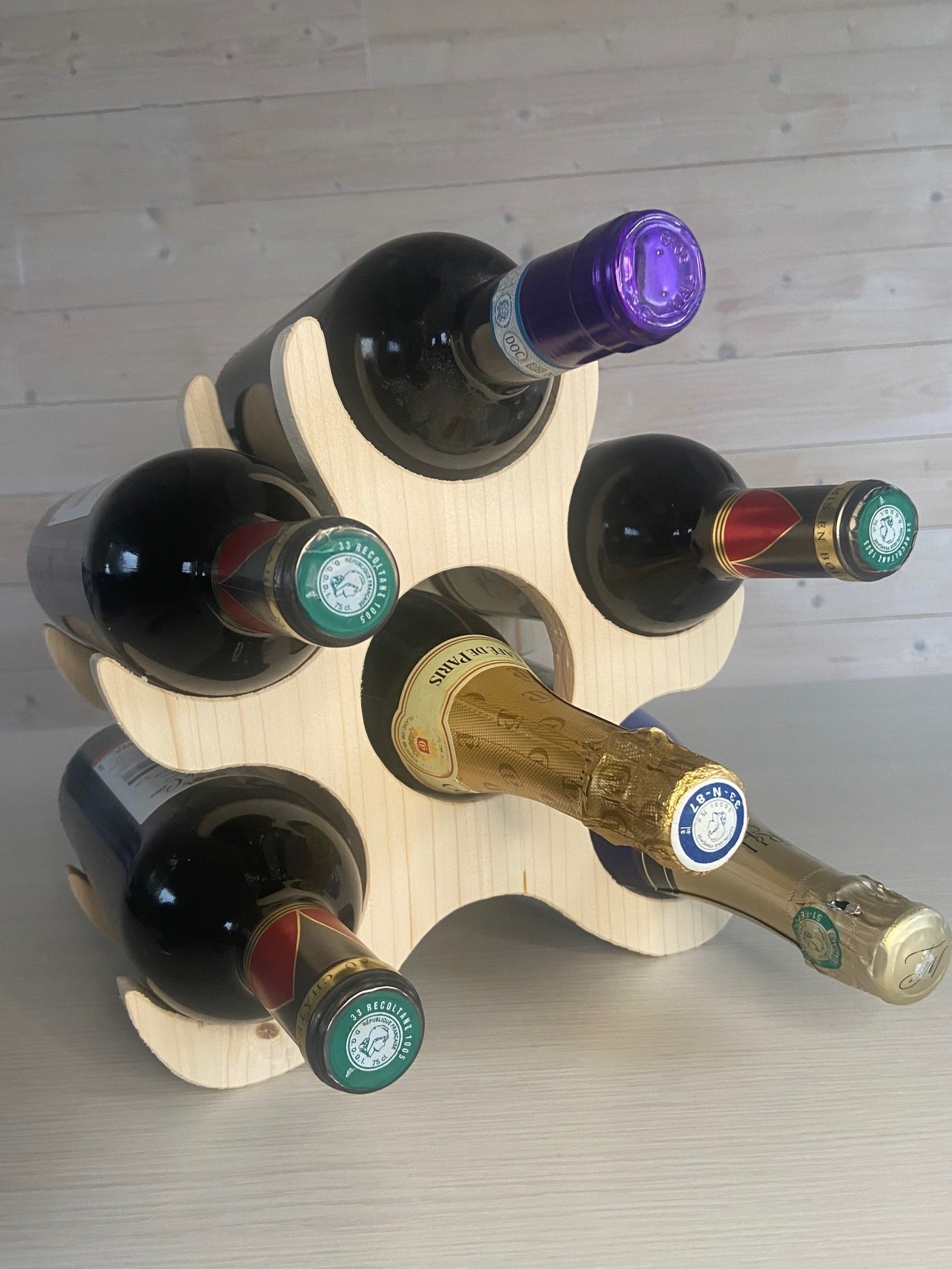 Porte 6 bouteilles "Etoile"