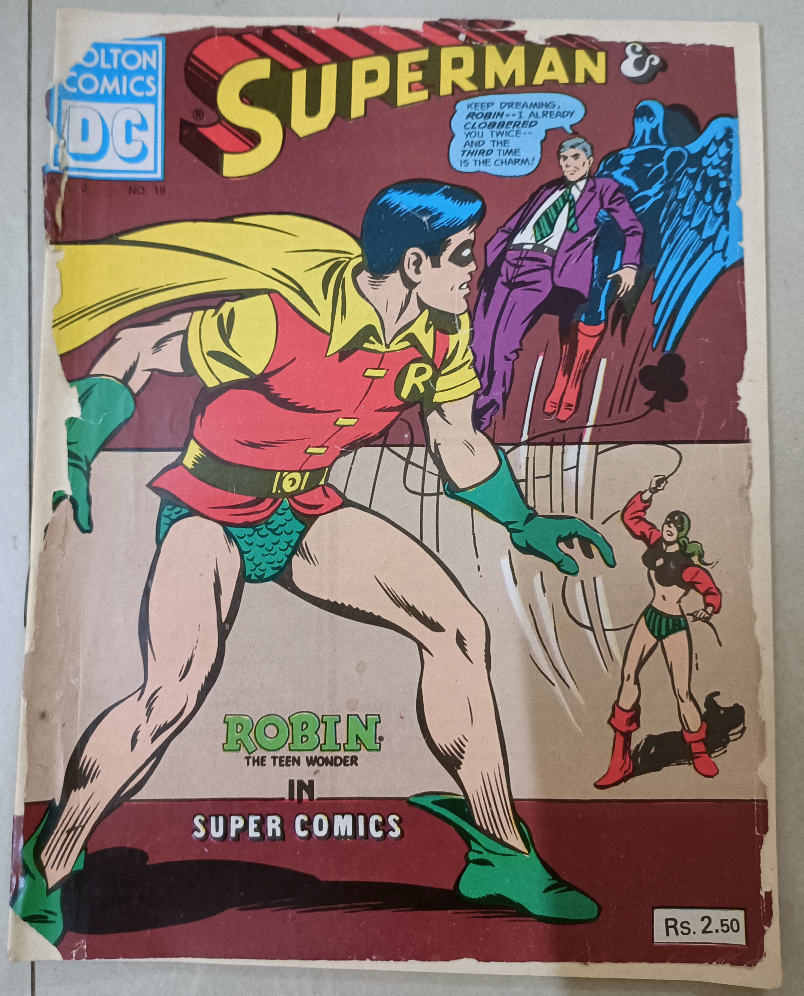 Vintage Superman & Robin Comic Book