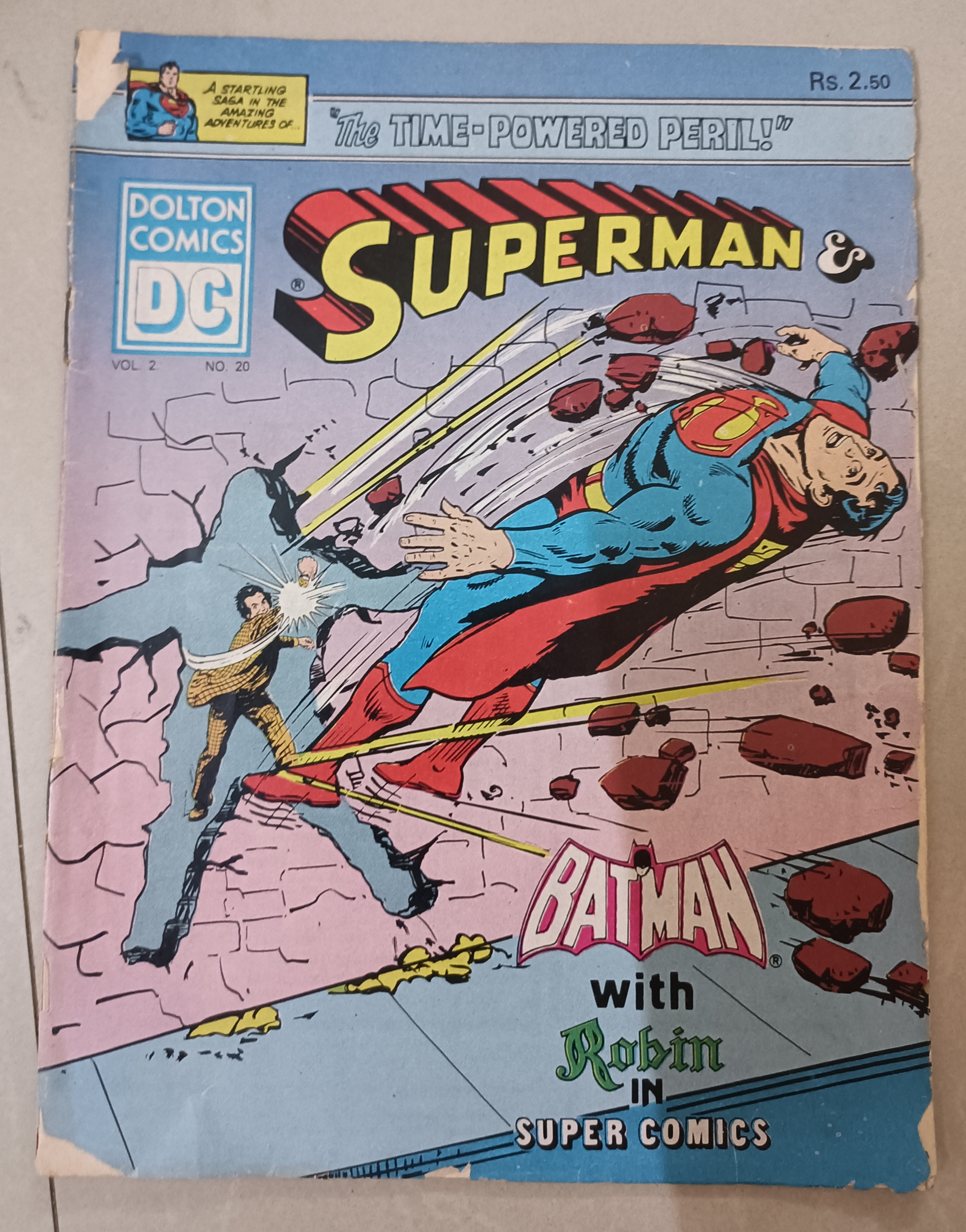 Vintage Superman and Batman Comic