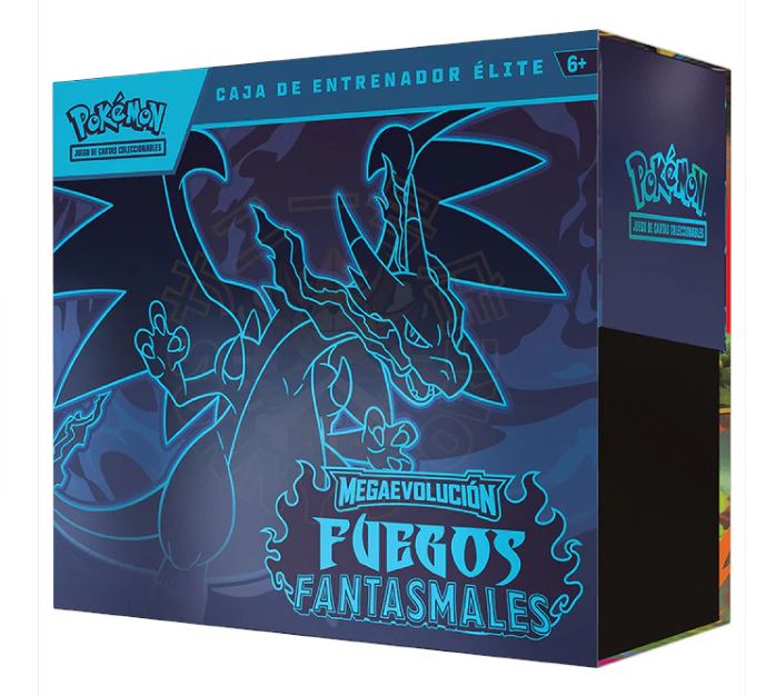 Caja de Entrenador Élite Pokémon Mega Evolución Fuegos Fantasmales