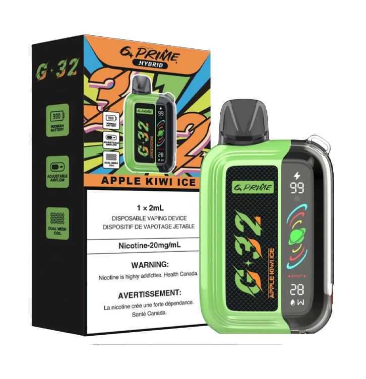 ABT Hybrid Apple Kiwi Ice (G-PRIME) Hybrid Disposable Vaping Device