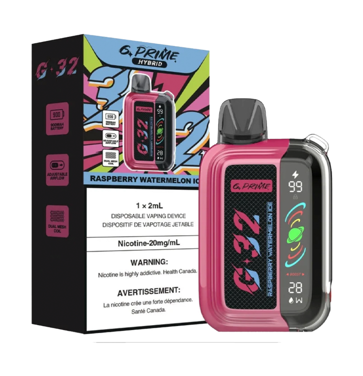 ABT Hybrid Raspberry Watermelon Ice (G. Prime ) Hybrid Disposable Vaping Device