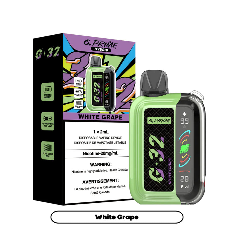 ABT Hybrid White Grape (G. Prime) Hybrid Disposable Vaping Device